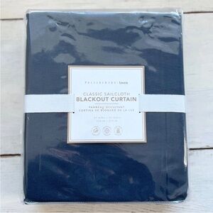1 Pottery Barn Teens CLASSIC SAILCLOTH BLACKOUT Curtain Panel NAVY 44"X 84" NEW